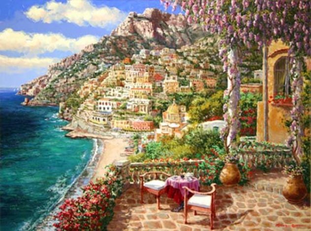 Positano Patio PP - Italy Limited Edition Print by Sam Park