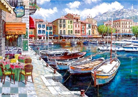 Cafe in Cassis 2002 Limited Edition Print - Sam Park