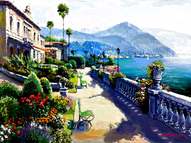 Lake Como Promenade 1999 - Italy Limited Edition Print by Sam Park