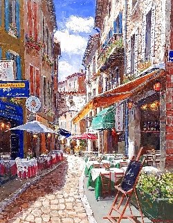 Afternoon in Agada 41x35 Huge Original Painting - Sam Park Afternoon in Agada 41x35 Huge Original Painting - Sam Park