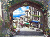 Arch De Cagnes 2002 - Embellished Serigraph on Canvas - Huge Limited Edition Print by Sam Park - 0 Arch De Cagnes 2002 - Embellished Serigraph on Canvas - Huge Limited Edition Print by Sam Park - 0