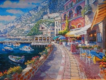 Dockside At Amalfi 2003 Limited Edition Print - Sam Park