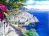 Pathway Amalfi II 2020 Embellished Giclee on Canvas - Italy Limited Edition Print by Sam Park - 0 Pathway Amalfi II 2020 Embellished Giclee on Canvas - Italy Limited Edition Print by Sam Park - 0
