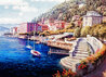 Lakes of Bellagio 2003 - 30x38 Oil on Canvas - Italy Original Painting by Sam Park - 0