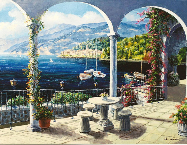 Arch of Bellagio, Italy 1999 40x50 Original Painting by Sam Park