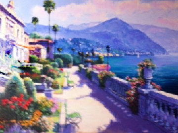 Lake Como Promenade 2000 Embellished Limited Edition Print - Sam Park Lake Como Promenade 2000 Embellished Limited Edition Print - Sam Park