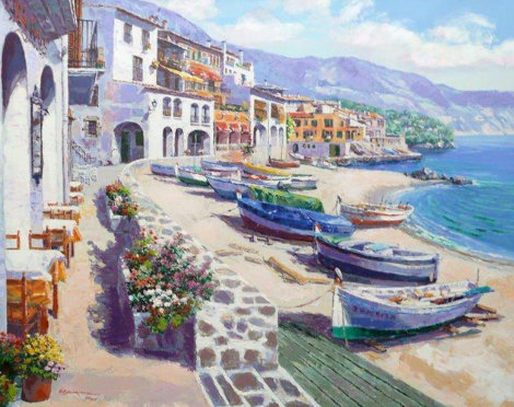 Boats of Calella 1995 - Spain Limited Edition Print - Sam Park