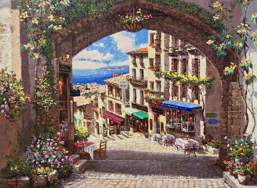Arch De Cagnes 2001 Embellished Limited Edition Print - Sam Park Arch De Cagnes 2001 Embellished Limited Edition Print - Sam Park