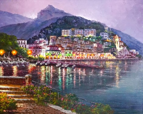 Cetera Night - Italy 34x28 Original Painting - Sam Park