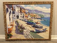 Boats of Callela 1995 Embellished Limited Edition Print by Sam Park - 1 Boats of Callela 1995 Embellished Limited Edition Print by Sam Park - 1