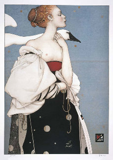 Pale Swan 1996 Limited Edition Print - Michael Parkes Pale Swan 1996 Limited Edition Print - Michael Parkes