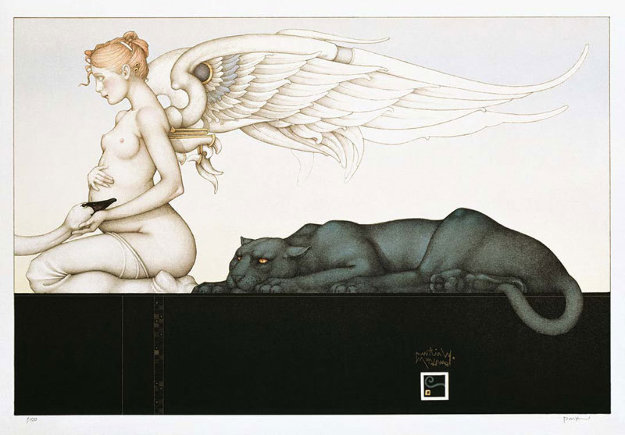 Waiting 2001 Limited Edition Print by Michael Parkes Waiting 2001 Limited Edition Print by Michael Parkes