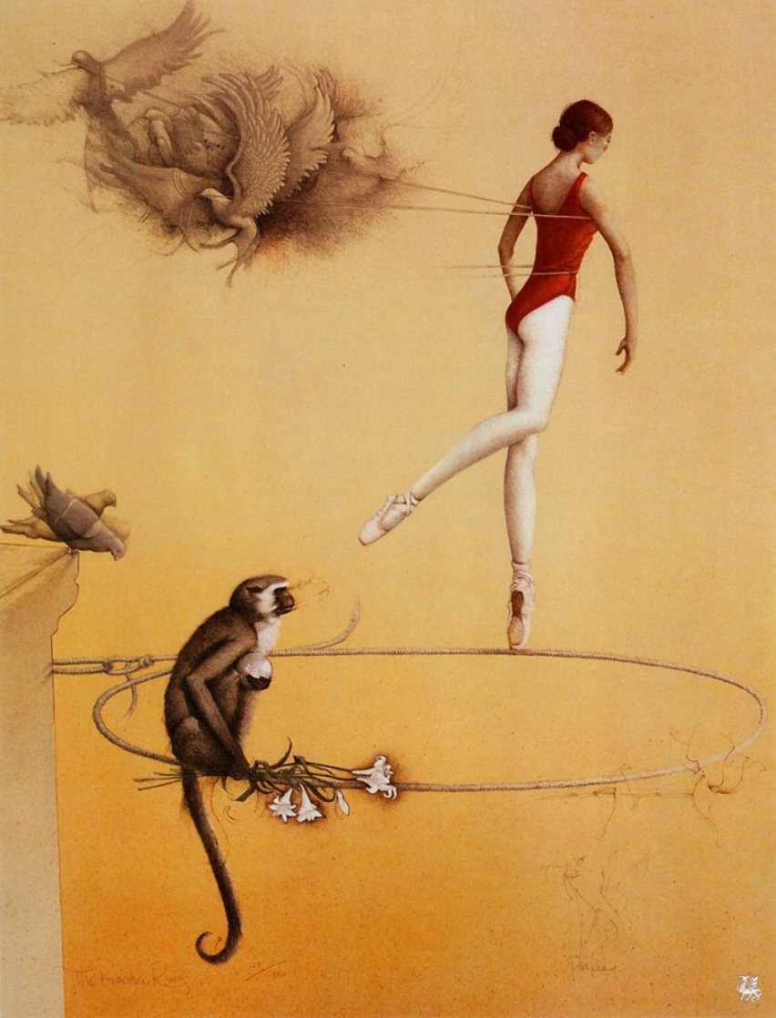 Practice Ring 1982 Limited Edition Print by Michael Parkes
