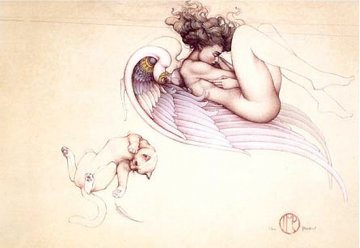 Angel of August 2003 Limited Edition Print - Michael Parkes Angel of August 2003 Limited Edition Print - Michael Parkes