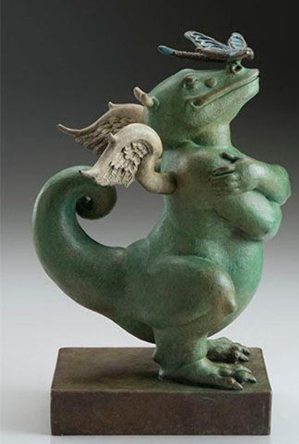 Dragon Dragon Bronze Sculpture 2019 7 in Sculpture by Michael Parkes