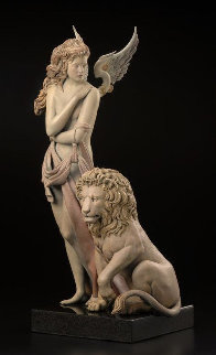 Last Lion Bronze Sculpture 28 in Sculpture - Michael Parkes Last Lion Bronze Sculpture 28 in Sculpture - Michael Parkes