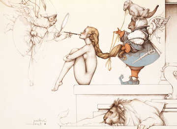 Creating Eve 2000 Limited Edition Print by Michael Parkes