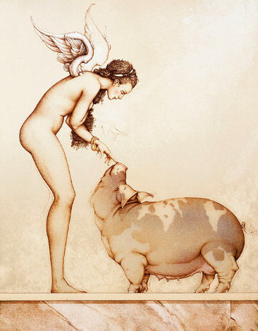Angel's Touch 1990 Limited Edition Print - Michael Parkes