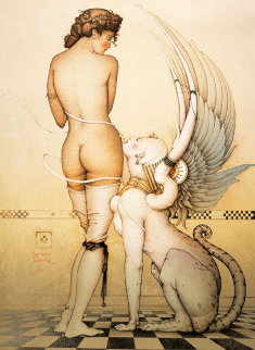 Rainbow Sphynx 1990 Limited Edition Print - Michael Parkes Rainbow Sphynx 1990 Limited Edition Print - Michael Parkes