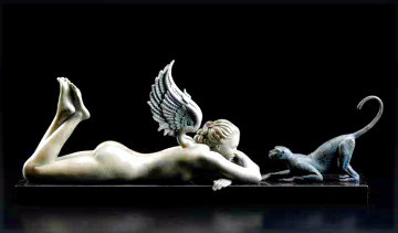 No Evil Bronze Sculpture 25 in Sculpture - Michael Parkes No Evil Bronze Sculpture 25 in Sculpture - Michael Parkes