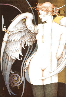 Watching Time 2000 Limited Edition Print - Michael Parkes Watching Time 2000 Limited Edition Print - Michael Parkes