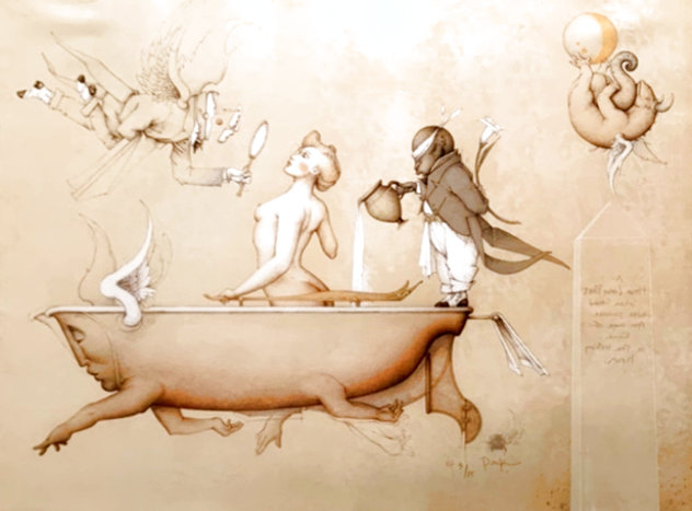 Running the Bath EA 1990 Limited Edition Print by Michael Parkes