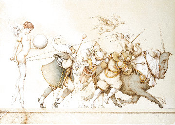 Returning the Sphere 1991 Limited Edition Print - Michael Parkes Returning the Sphere 1991 Limited Edition Print - Michael Parkes