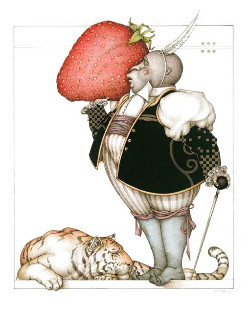 Strawberry Collector EA 2002 Limited Edition Print by Michael Parkes