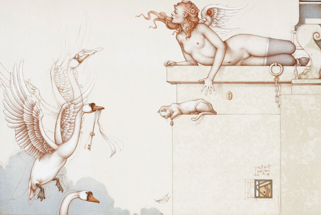 Key 2001 - Huge 45x36 Limited Edition Print by Michael Parkes