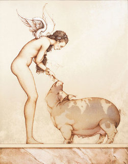 An Angel's Touch Limited Edition Print - Michael Parkes An Angel's Touch Limited Edition Print - Michael Parkes