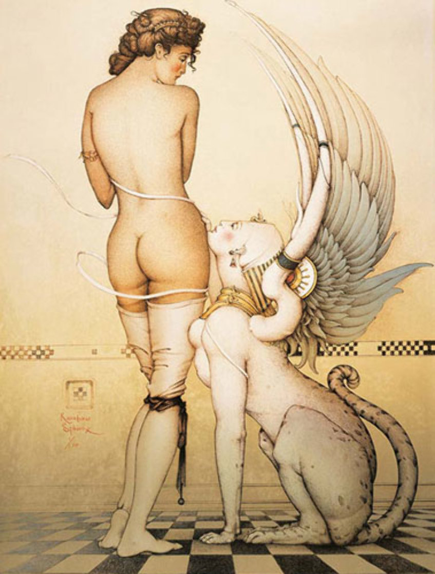 Rainbow Sphinx 1988 Limited Edition Print by Michael Parkes