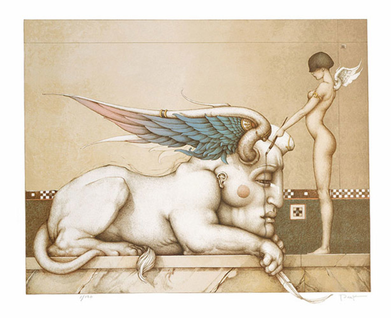 Designing the Sphinx Limited Edition Print by Michael Parkes