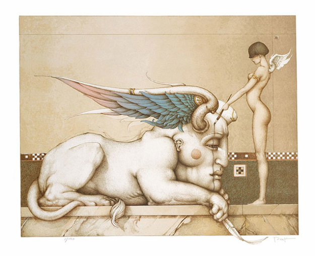Designing the Sphinx Limited Edition Print by Michael Parkes Designing the Sphinx Limited Edition Print by Michael Parkes