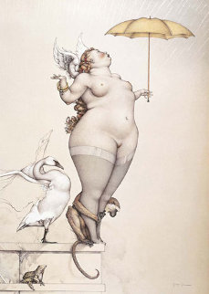 Rain Limited Edition Print - Michael Parkes Rain Limited Edition Print - Michael Parkes