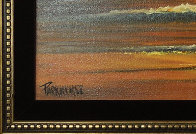 Red Sunset 1974 22x37 Original Painting by Violet Parkhurst - 3