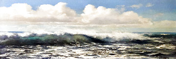 Open Ocean 1972 32x56 Original Painting - Violet Parkhurst Open Ocean 1972 32x56 Original Painting - Violet Parkhurst