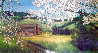 Untitled landscape 1951 24x48 Early Work Huge Original Painting by Violet Parkhurst - 0
