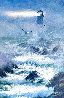 Incoming Fog -  San Francisco 2007 39x27 Huge - California Original Painting by Violet Parkhurst - 0