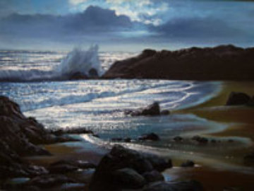 Malibu, California 1986 18x24 Original Painting - Violet Parkhurst Malibu, California 1986 18x24 Original Painting - Violet Parkhurst