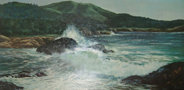 Untitled Seascape 29x53 Super Huge Original Painting - Violet Parkhurst Untitled Seascape 29x53 Super Huge Original Painting - Violet Parkhurst