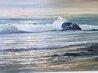 Untitled Seascape  1980 24x48 Original Painting by Violet Parkhurst - 1