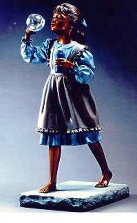 Tiny Bubbles Bronze Sculpture 1990 5 in Sculpture by Ramon Parmenter