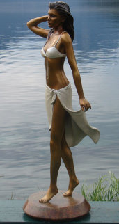 By The Sea Bronze Sculpture 2006 30 in Sculpture - Ramon Parmenter