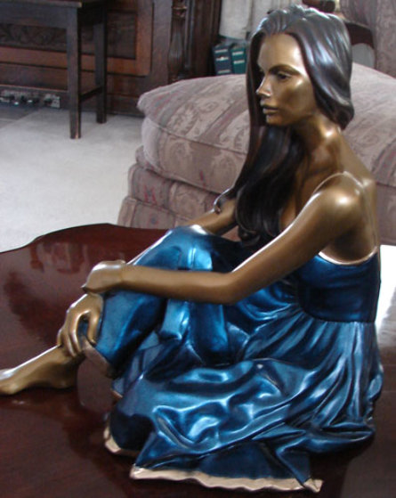 Serene Bronze Sculpture 2002 13 in Sculpture by Ramon Parmenter Serene Bronze Sculpture 2002 13 in Sculpture by Ramon Parmenter