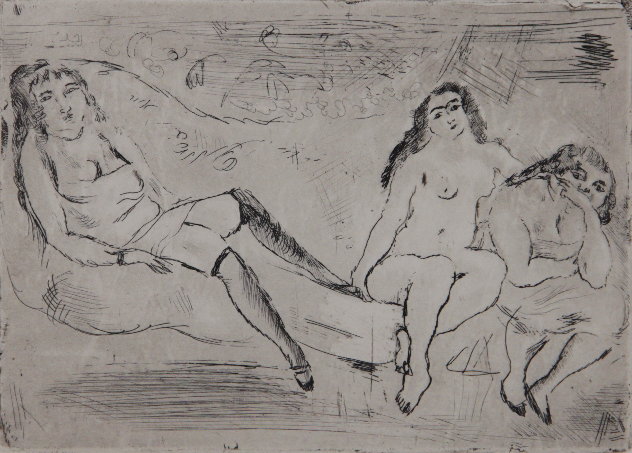 Erotic Scene Limited Edition Print by Jules Pascin