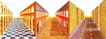 Architecture 3-D 1999 Limited Edition Print - Patrick Hughes Architecture 3-D 1999 Limited Edition Print - Patrick Hughes