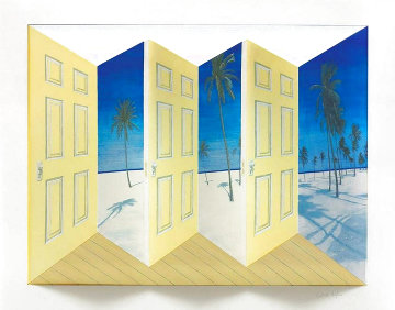 Palm Door 1998 51x63 Sculpture - Patrick Hughes Palm Door 1998 51x63 Sculpture - Patrick Hughes