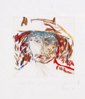 Self Becoming Van Gogh in a Yellow Hat #3 Works on Paper (not prints) - Pat Steir Self Becoming Van Gogh in a Yellow Hat #3 Works on Paper (not prints) - Pat Steir