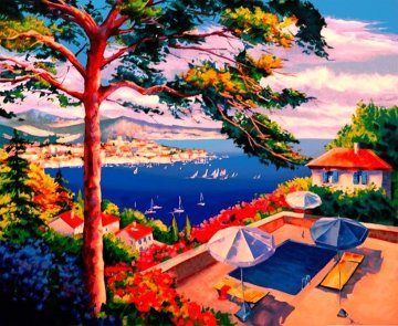 Shaded Pool 2004 Embellished Limited Edition Print - Alex Pauker Shaded Pool 2004 Embellished Limited Edition Print - Alex Pauker