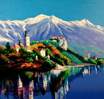 Bavarian Village 2003 Embellished Limited Edition Print - Alex Pauker Bavarian Village 2003 Embellished Limited Edition Print - Alex Pauker